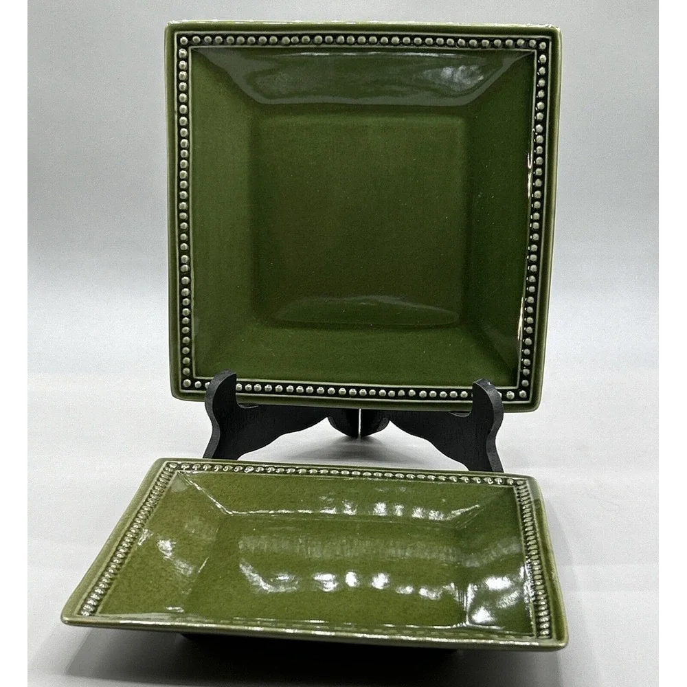 Pier 1 Spice Route Clove Square Luncheon Plates 8